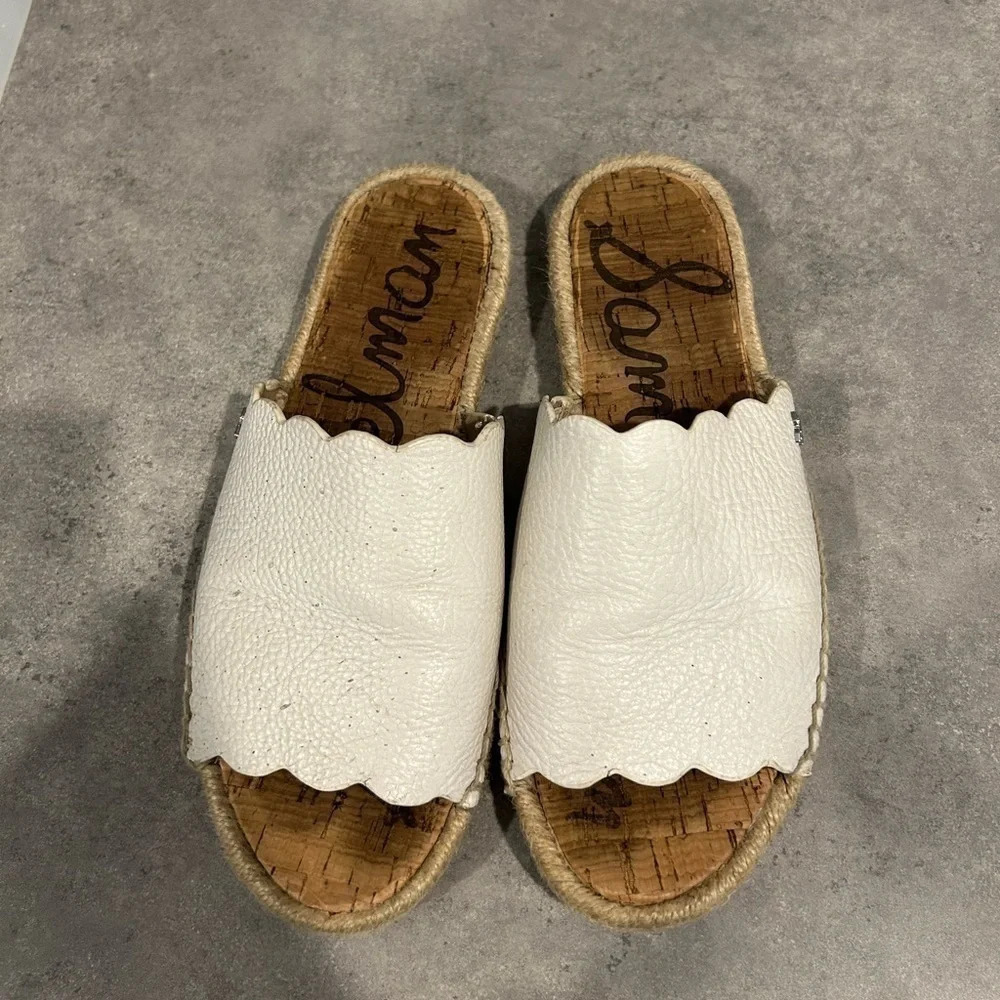 Sam  Edelman Andy Women’s White‎ Slides - Picture 2 of 6
